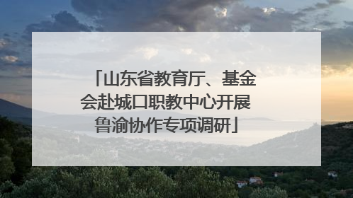 山东省教育厅、基金会赴城口职教中心开展鲁渝协作专项调研