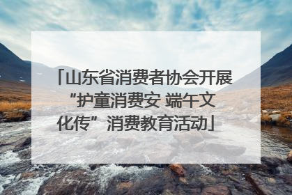 山东省消费者协会开展 “护童消费安 端午文化传”消费教育活动