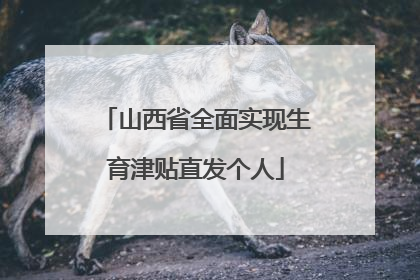 山西省全面实现生育津贴直发个人