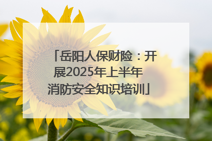 岳阳人保财险：开展2025年上半年消防安全知识培训