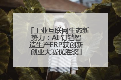 工业互联网生态新势力：AI 钉铛智造生产ERP获创新创业大赛优胜奖