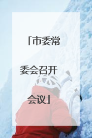 市委常委会召开会议