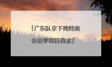 广东队拿下残特奥会夏季项目首金
