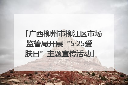 广西柳州市柳江区市场监管局开展“5·25爱肤日”主题宣传活动