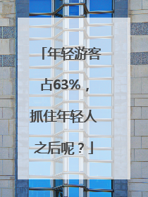 年轻游客占63%，抓住年轻人之后呢？