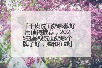 干皮洗面奶哪款好用值得推荐，2025氨基酸洗面奶哪个牌子好，温和在线