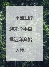 平潭口岸迎来今年首批远洋渔船入境