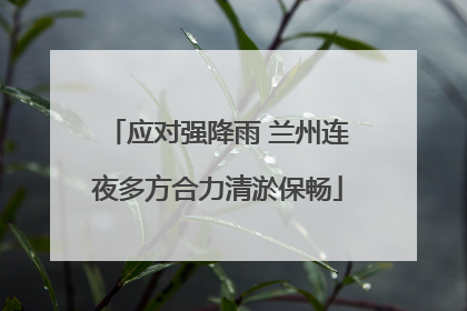 应对强降雨 兰州连夜多方合力清淤保畅