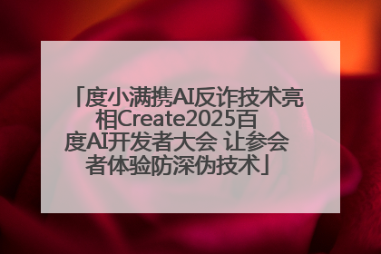 度小满携AI反诈技术亮相Create2025百度AI开发者大会 让参会者体验防深伪技术
