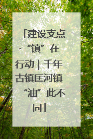 建设支点·“镇”在行动｜千年古镇匡河镇“油”此不同