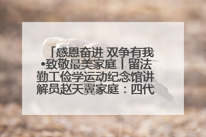 感恩奋进 双争有我•致敬最美家庭丨留法勤工俭学运动纪念馆讲解员赵天翼家庭：四代人一脉相承赤子心