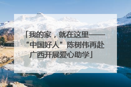 我的家，就在这里——“中国好人”陈树伟再赴广西开展爱心助学