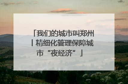 我们的城市叫郑州丨精细化管理保障城市“夜经济”