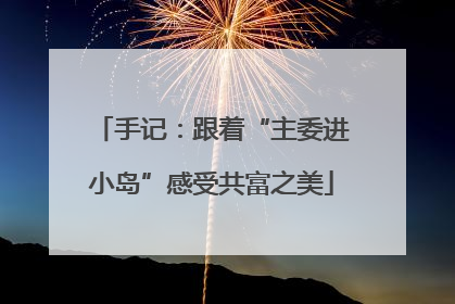 手记：跟着“主委进小岛”感受共富之美