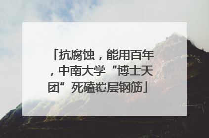 抗腐蚀，能用百年，中南大学“博士天团”死磕覆层钢筋