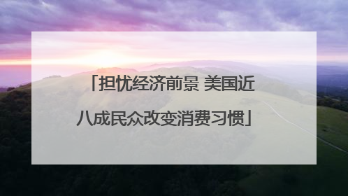 担忧经济前景 美国近八成民众改变消费习惯