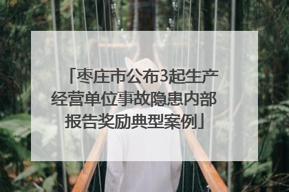 枣庄市公布3起生产经营单位事故隐患内部报告奖励典型案例