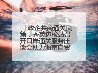 政企共商通关良策，秀英边检站召开口岸通关服务座谈会助力海南自贸港建设