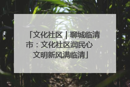 文化社区｜聊城临清市：文化社区润民心 文明新风满临清