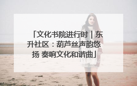 文化书院进行时｜东升社区：葫芦丝声韵悠扬 奏响文化和谐曲