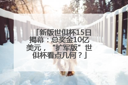 新版世俱杯15日揭幕：总奖金10亿美元，“扩军版”世俱杯看点几何？