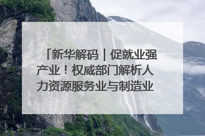 新华解码｜促就业强产业！权威部门解析人力资源服务业与制造业融合发展试点