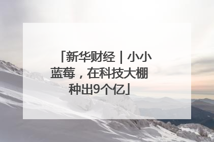 新华财经｜小小蓝莓，在科技大棚种出9个亿