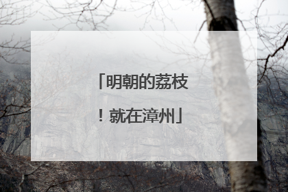 明朝的荔枝！就在漳州