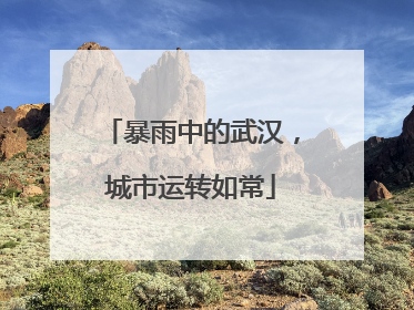 暴雨中的武汉，城市运转如常