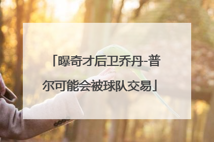 曝奇才后卫乔丹-普尔可能会被球队交易