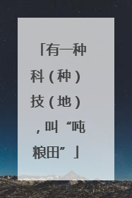 有一种科（种）技（地），叫“吨粮田”