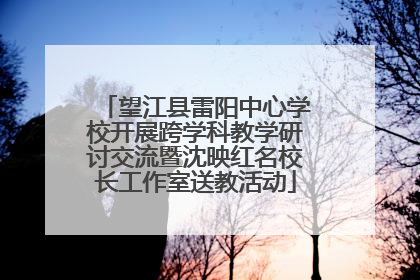 望江县雷阳中心学校开展跨学科教学研讨交流暨沈映红名校长工作室送教活动