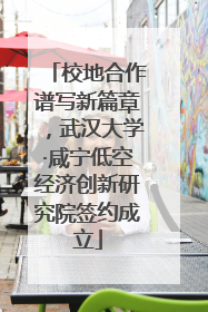 校地合作谱写新篇章，武汉大学·咸宁低空经济创新研究院签约成立