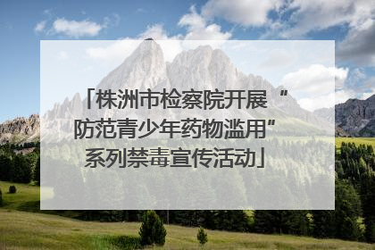 株洲市检察院开展“防范青少年药物滥用”系列禁毒宣传活动