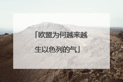 欧盟为何越来越生以色列的气