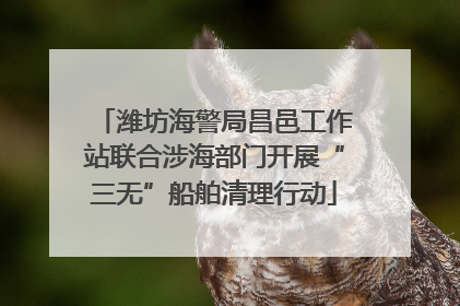 潍坊海警局昌邑工作站联合涉海部门开展“三无”船舶清理行动