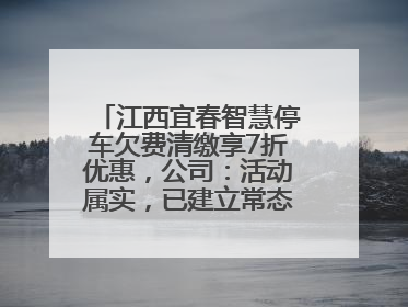 江西宜春智慧停车欠费清缴享7折优惠，公司：活动属实，已建立常态化诉讼追缴机制