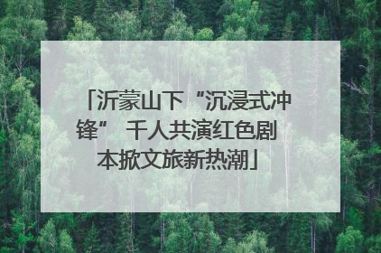沂蒙山下“沉浸式冲锋” 千人共演红色剧本掀文旅新热潮