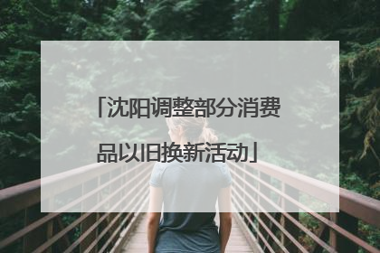 沈阳调整部分消费品以旧换新活动