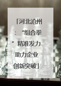 河北沧州：“组合拳”精准发力 助力企业创新突破
