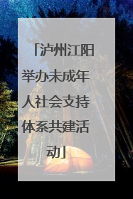 泸州江阳举办未成年人社会支持体系共建活动