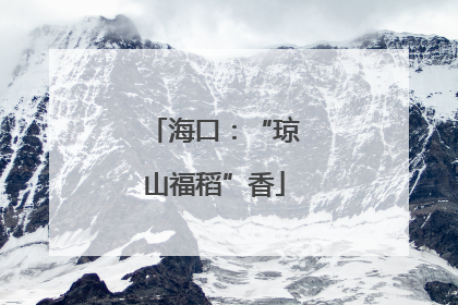 海口：“琼山福稻”香