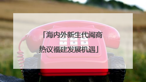海内外新生代闽商热议福建发展机遇