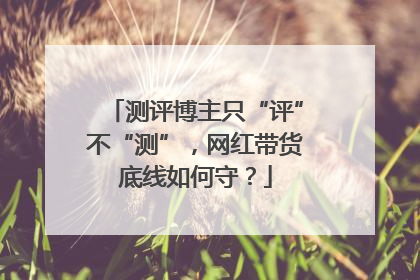 测评博主只“评”不“测”，网红带货底线如何守？