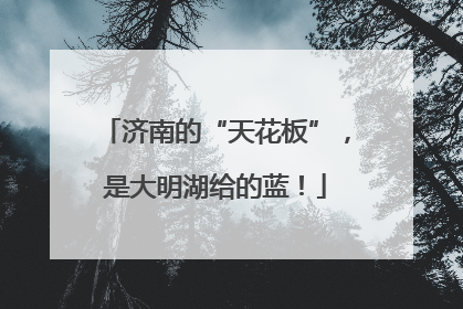 济南的“天花板”，是大明湖给的蓝！