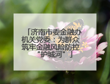 济南市委金融办机关党委：为群众筑牢金融风险防控“护城河”