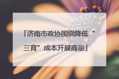 济南市政协围绕降低“三育”成本开展商量