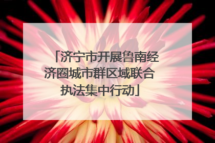 济宁市开展鲁南经济圈城市群区域联合执法集中行动