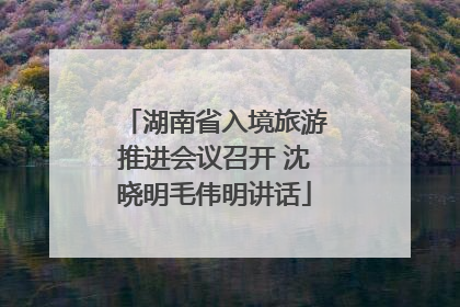 湖南省入境旅游推进会议召开 沈晓明毛伟明讲话