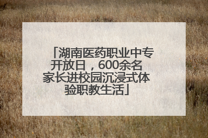 湖南医药职业中专开放日，600余名家长进校园沉浸式体验职教生活